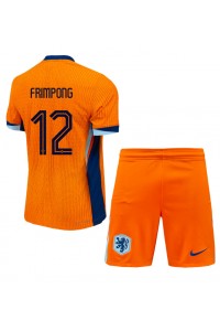 Nederland Jeremie Frimpong #12 Babytruitje Thuis tenue Kind EK 2024 Korte Mouw (+ Korte broeken)